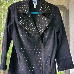 Black Jean Jacket- Diana Gilman